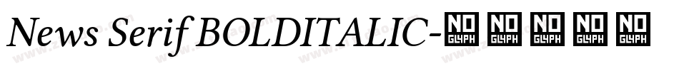 News Serif BOLDITALIC字体转换
